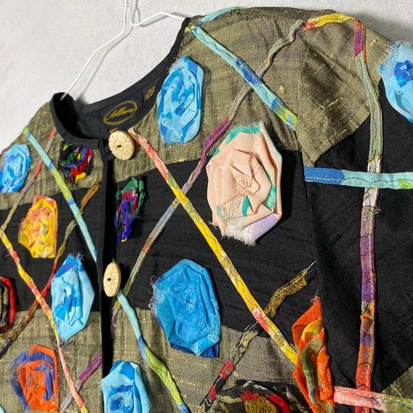 Vintage ALLURE Roses Jacket Patchwork Blazer - Picture 10 of 10